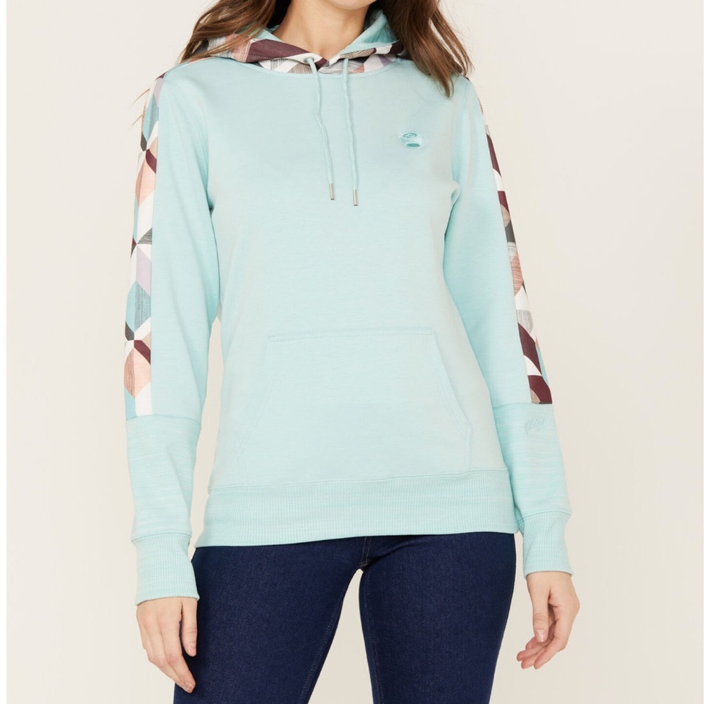 HOOEY WOMEN'S SOUTHWESTERN PRINT CONTRAST CANYON HOODIE